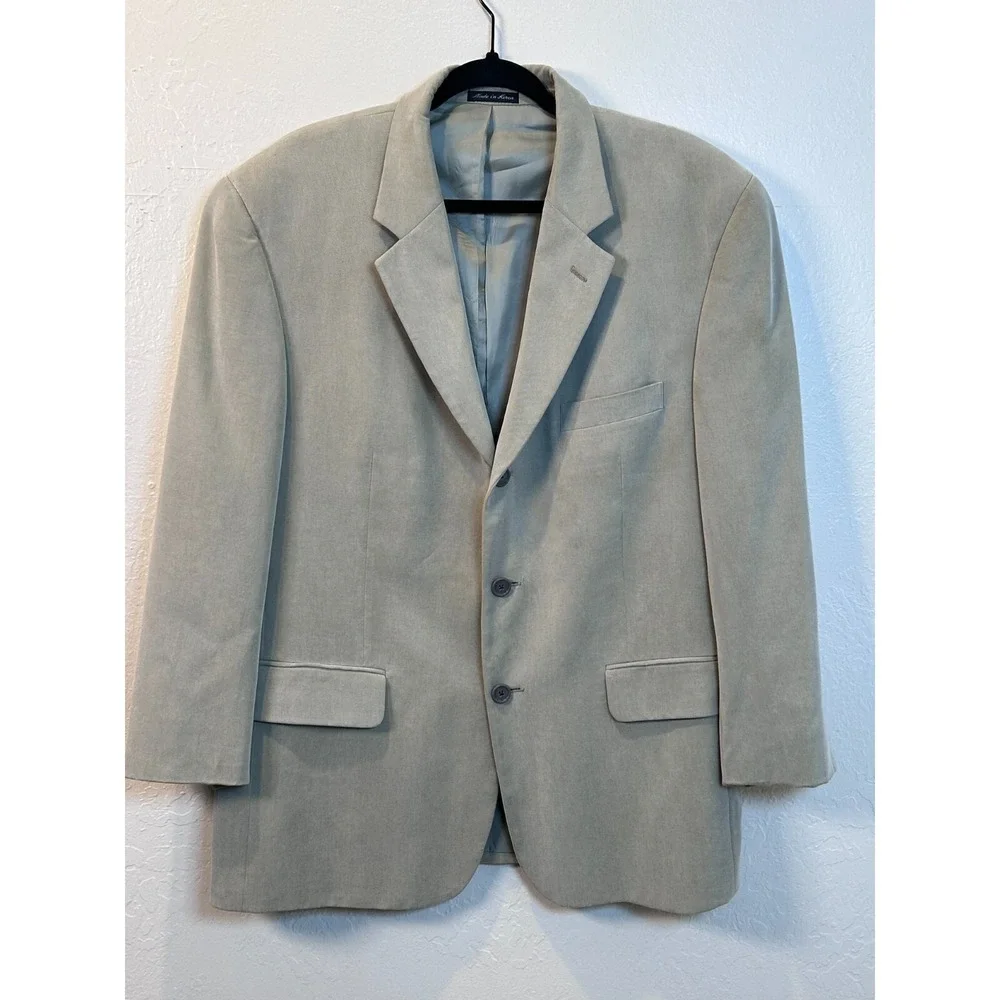 Beige‎ Sports Jacket Alfani Men's 42S Blazer Extra Soft Tencel Lyocell Material